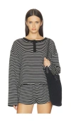 Elce Nixie Top In Jet Stripe