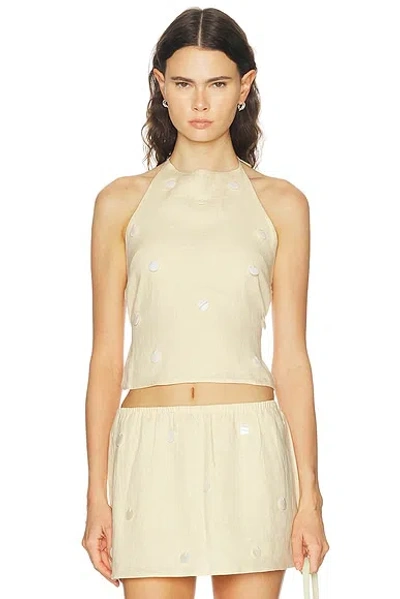 Elce Oceane Halter Top In Pearl