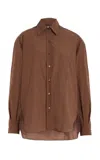 Elce Remi Cotton-blend Shirt In Brown