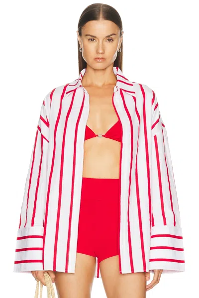 Elce Exclusive Reverie Striped Cotton Poplin Shirt