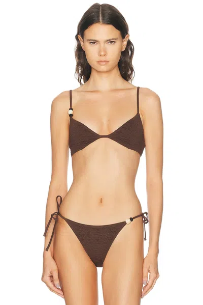 Elce Rosa Bikini Top In Affogato