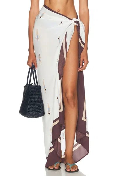 Elce Siren Pareo Skirt In White
