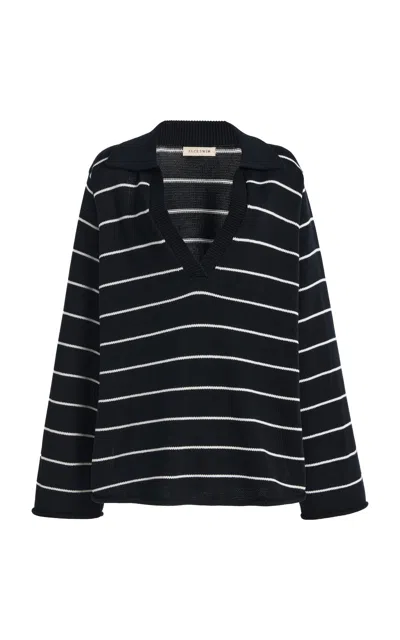 Elce Umi Striped Cotton Sweater In Multi