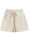 Elder Statesman Drawstring Cashmere Shorts In White