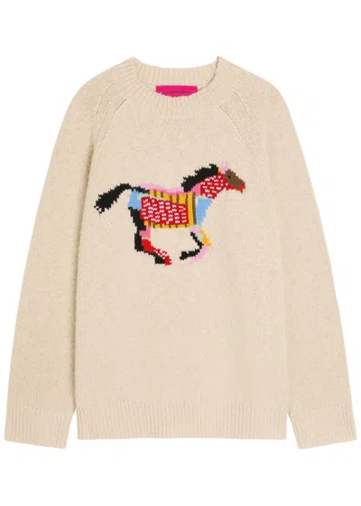 Elder Statesman Glacier Horse Cashmere Jumper In Neutral