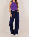 Eldridge Ponte Stretch Cargo Pants In Navy In Blue