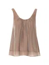 Ele Draped-detail Top In Neutral