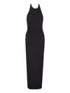 Ele Halterneck Split Dress In Black