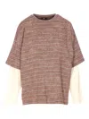 Ele Long-sleeves Striped T-shirt In Brown