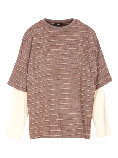Ele Long-sleeves Striped T-shirt In Brown