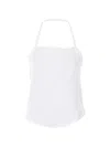 Ele Open-back Laces Top In White