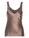 Ele Satin Top In Brown