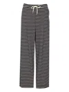 Ele Striped-pattern Elastic-waistband Trousers In Black