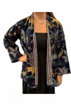 Eleanor James Penny Velvet Lounge Jacket In Delilah Cheetah In Multi