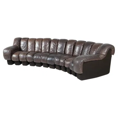 Pre-owned Eleanora Peduzzi-riva, Heinz Ulrich, And Ueli Berger Modular Ds-600 Sofa By Berger, Peduzzi, Vogt & Ulrich For De Sede, 1970s In Black