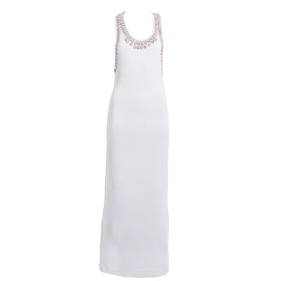 Electra Women's White Laut Cowrie Shell Dress