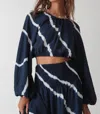 Electric & Rose Abigail Top In Navy/white In Multi