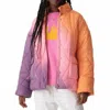 Electric & Rose Aiden Ombre Quilted Jacket In Pink/purple/orange In Multi