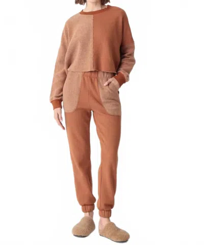 Electric & Rose Amber Tai Long Sleeve Sweatshirt In Brown / Tan