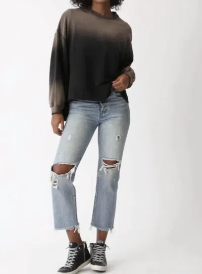 Electric & Rose Apollo Sweatshirt Sunbleach In Onyx/khaki In Multi