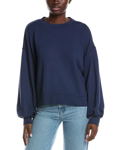 Electric & Rose Balloon Sleeve Sweatshirt In Blue