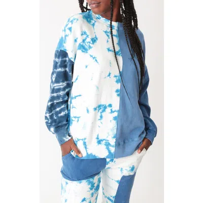 Electric & Rose Bhodi Patchwork Sweatshirt In Blue