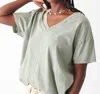 Electric & Rose Chase V-neck Tee In Acid Sage In Green