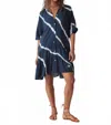 Electric & Rose Clarissa Mini Dress In Indigo Wave In Blue