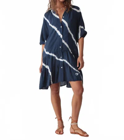 Electric & Rose Clarissa Mini Dress In Indigo Wave In Blue