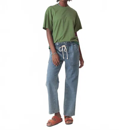 Electric & Rose Classic Crewneck Tee In Olive In Green