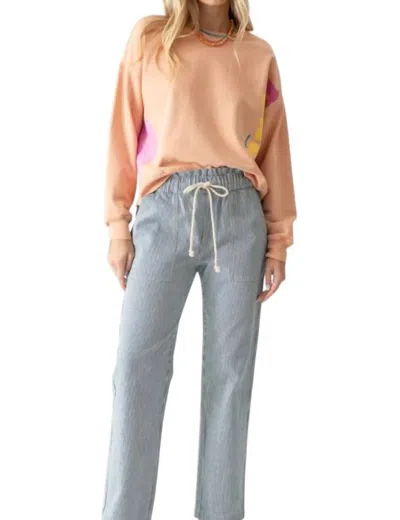 Electric & Rose Classic Sweatshirt Peace Out Graphic In Apricot In Orange