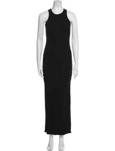 Pre-owned Electric & Rose Crew Neck Long Dress In Black