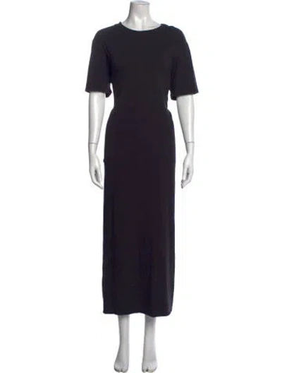 Pre-owned Electric & Rose Crew Neck Long Dress In Black