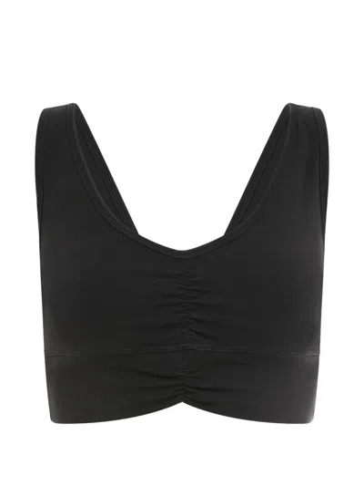 Electric & Rose Cropped Top In Black