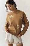 Electric & Rose Doodle Pullover In Brown