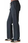 Electric & Rose Easy Jewel Wide Leg Pants In Midnight Black In Blue