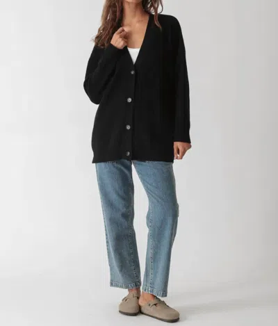 Electric & Rose Everyday Cardigan In Onyx In Black