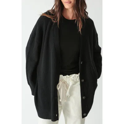 Electric & Rose Everyday Wool & Cashmere Cardigan In Black