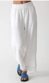 Electric & Rose Ibiza Fringe Pant In Cloud In White