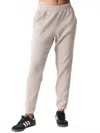 Electric & Rose Justice Thermal Sweatpant In Khaki In White