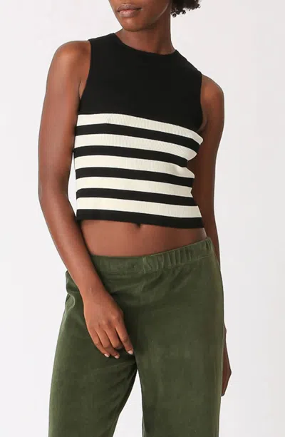 Electric & Rose Kelsey Sweater In Onyx/crème Stripe In Black