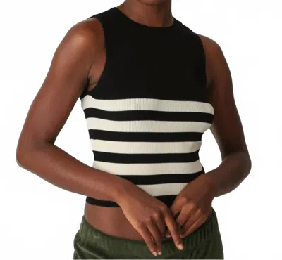 Electric & Rose Kelsey Tank Top In Onyx/cream In Black