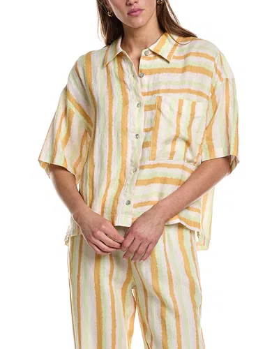 Electric & Rose Kyle Linen Shirt In Yellow