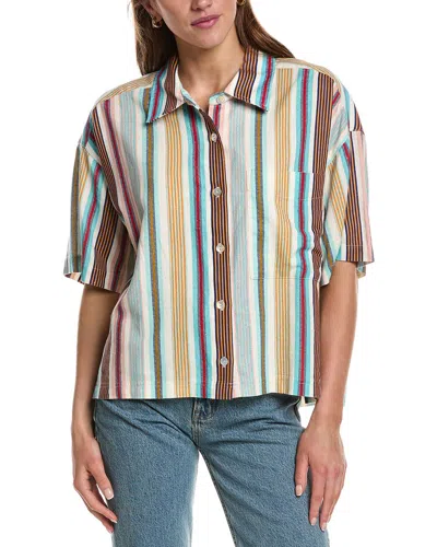 Electric & Rose Kyle Linen-blend Shirt In Multi
