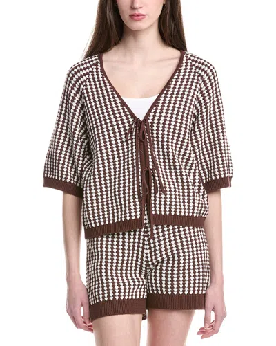 Electric & Rose Lace-up Sweater In Brown