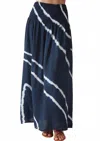Electric & Rose Lily Maxi Skirt In Wavy Indigo In Blue