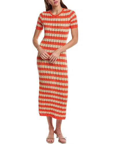 Electric & Rose Lina Midi Dress In Orange