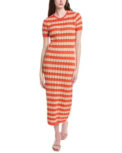 Electric & Rose Lina Midi Dress In Orange