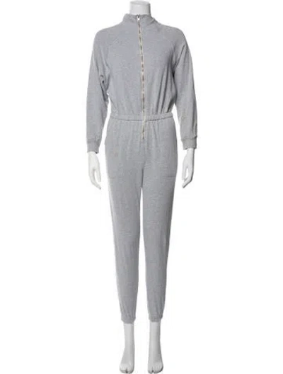 Pre-owned Electric & Rose Mock Neck Jumpsuit In Grey