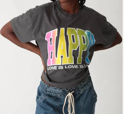 Electric & Rose Monica Tee In Rainbow/onyx In Gray